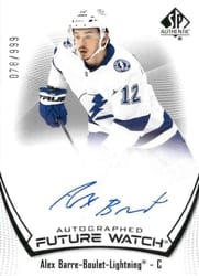 2021-22 SP Authentic Base Set Alex Barre-Boulet #124 card