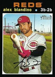 2020 Topps Heritage Base Set Alex Blandino #721 card