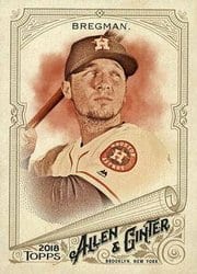2018 Topps Allen & Ginter Base Set Alex Bregman #140 card