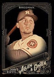 2018 Topps Allen & Ginter X Base Set Alex Bregman #140 card