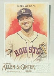 2020 Topps Allen & Ginter Base Set Alex Bregman #36 card