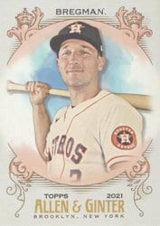 2021 Topps Allen & Ginter Base Set Alex Bregman #8 card