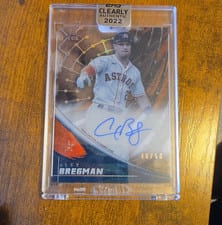2022 Topps Clearly Authentic Topps Tek Autographs Alex Bregman #TEK-AB card