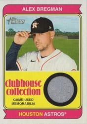 2023 Topps Heritage Clubhouse Collection Relics Alex Bregman #CCR-AB card