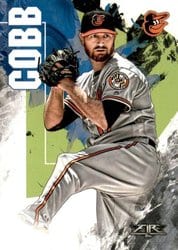 2019 Topps Fire Base Set Alex Cobb #166 card