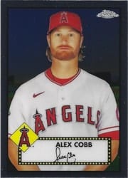 2021 Topps Chrome Platinum Anniversary Base Set Alex Cobb #377 card