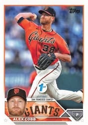 2023 Topps 1st Edition Base Set Alex Cobb #108 card