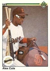 1990 Upper Deck Base Set Alex Cole #751 card