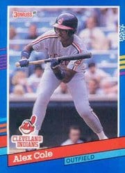 1991 Donruss Base Set Alex Cole #383 card
