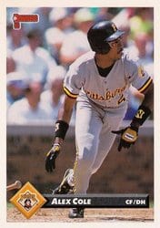 1993 Donruss Base Set Alex Cole #70 card