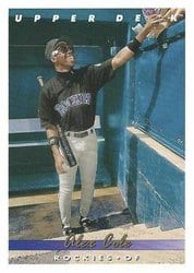 1993 Upper Deck Base Set Alex Cole #538 card