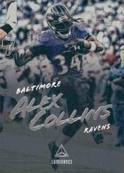 2018 Panini Luminance Base Set Alex Collins #76 card
