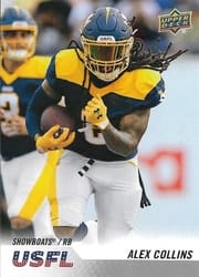 2023 Upper Deck USFL Base Set Alex Collins #18 card
