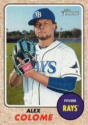 2017 Topps Heritage Base Set Alex Colome #494 card