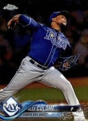 2018 Topps Chrome Base Set Alex Colome #30 card