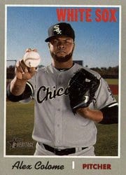 2019 Topps Heritage Base Set Alex Colome #342 card