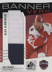 2025-26 SP Game Used 2025 Stadium Series Blue Jackets vs. Red Wings Banner Year Relics Alex DeBrincat #BYSS-AD card