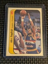 1986 Fleer Sticker Alex English #4 card