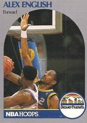 1990-91 Hoops Base Set Alex English #94 card