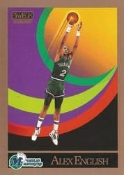 1990-91 SkyBox Base Set Alex English #375 card