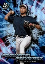 2018 Bowman Platinum Prismatic Prodigies Alex Faedo #PPP-36 card