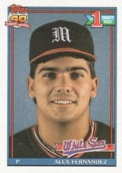 1991 Topps Base Set Alex Fernandez #278 card