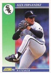1992 Score Base Set Alex Fernandez #82 card