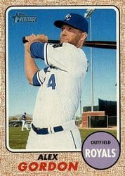 2017 Topps Heritage Base Set Alex Gordon #339 card