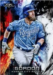 2018 Topps Fire Base Set Alex Gordon #168 card