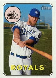 2018 Topps Heritage Base Set Alex Gordon #386 card