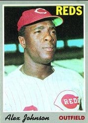 1970 Topps Base Set Alex Johnson #115 card