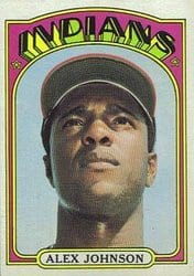 1972 Topps Base Set Alex Johnson #215 card