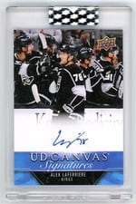 2023-24 Upper Deck Clear Cut Canvas Signatures Alex Laferriere #CS-AL card