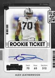 2021 Panini Contenders Base Set Alex Leatherwood #149 card