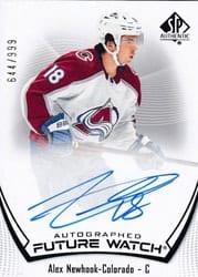 2021-22 SP Authentic Base Set Alex Newhook #121 card