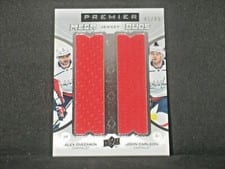 2020-21 Upper Deck Premier Mega Jersey Duos Alex Ovechkin/John Carlson #PM2-CO card