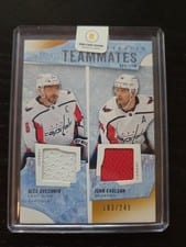 2021-22 Upper Deck Artifacts Tundra Teammates Duos Alex Ovechkin/John Carlson #T2-WAS card