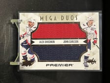 2024-25 Upper Deck Premier Premier Mega Jersey Duos Alex Ovechkin/John Carlson #PM2-OC card