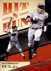 2019 Panini Leather & Lumber Hit-N-Run Alex Rodriguez #HNR-8 card