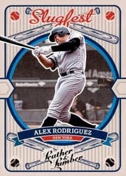 2019 Panini Leather & Lumber Slugfest Alex Rodriguez #SF-13 card