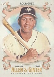2021 Topps Allen & Ginter Base Set Alex Rodriguez #18 card