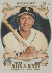 2021 Topps Allen & Ginter Chrome Base Set Alex Rodriguez #18 card