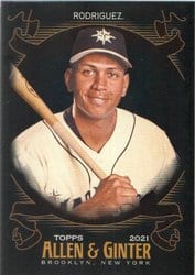 2021 Topps Allen & Ginter X Base Set Alex Rodriguez #18 card