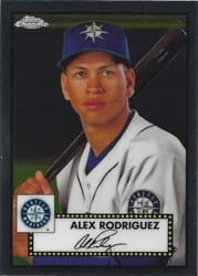 2021 Topps Chrome Platinum Anniversary Base Set Alex Rodriguez #689 card