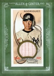 2023 Topps Allen & Ginter Framed Mini Relics Alex Rodriguez #MFR-AR card