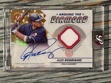 2023 Topps Pristine Around the Diamond Autograph Relics Alex Rodriguez #ADR-ARO card