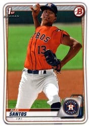 2020 Bowman Draft Base Set Alex Santos #BD-139 card