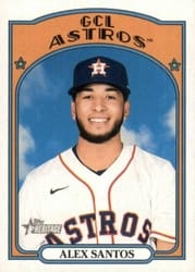 2021 Topps Heritage Minor League Base Set Alex Santos #36 card