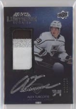 2021-22 SPx UD Black Lustrous Rookie Autograph Patch Alex Turcotte #LRPA-AT card