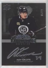 2021-22 SPx UD Black Lustrous Rookie Signatures Alex Turcotte #LRS-AT card